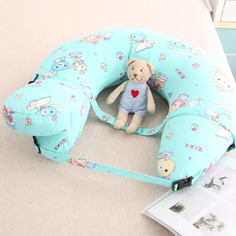 NourishNest: U-Shaped Nursing Pillow with Head Support