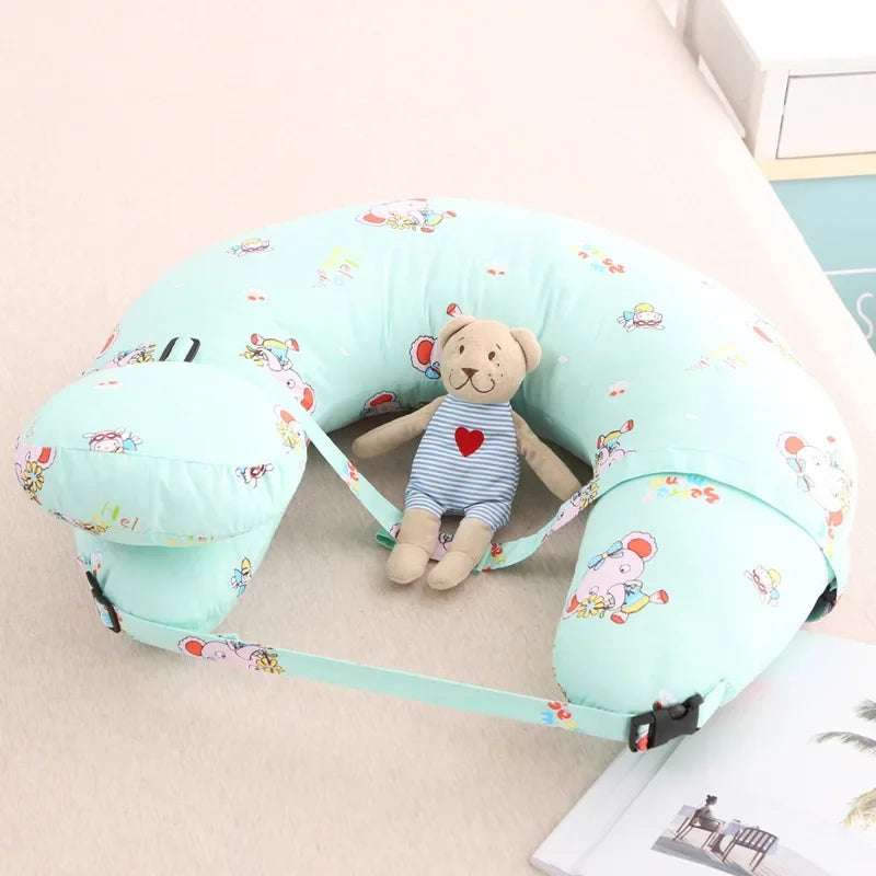 NourishNest: U-Shaped Nursing Pillow with Head Support